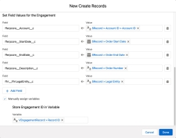 Screenshot of Creating a Record in the Flow UI
