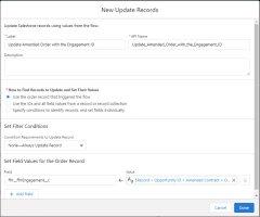 Screenshot of Updating a Record in the Flow UI