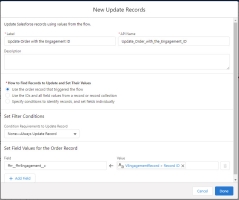 Screenshot of Updating a Record in the Flow UI