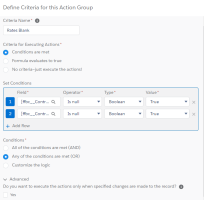 Screenshot of Adding Criteria to Process in Process Builder