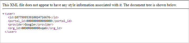 Response after successful connection