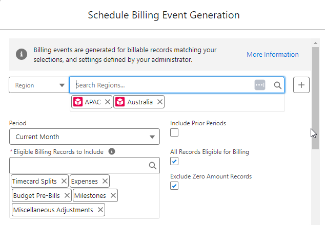 Example image showing selected regions added to the region lookup