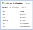 Skills and Certifications pane.